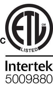 The ETL mark is a recognised product certification for electrical equipment on the North American market. It authorises us to sell the SU 2 NET and SU 6 NET emergency lighting systems in Canada. 