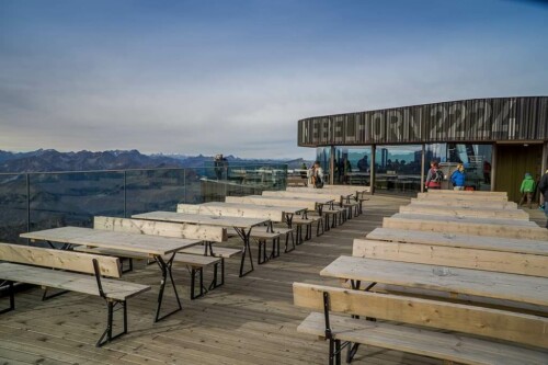 Mountain restaurant at the Nebelhorn, Oberstdorf (Germany)