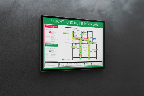 Emergency escape route panel